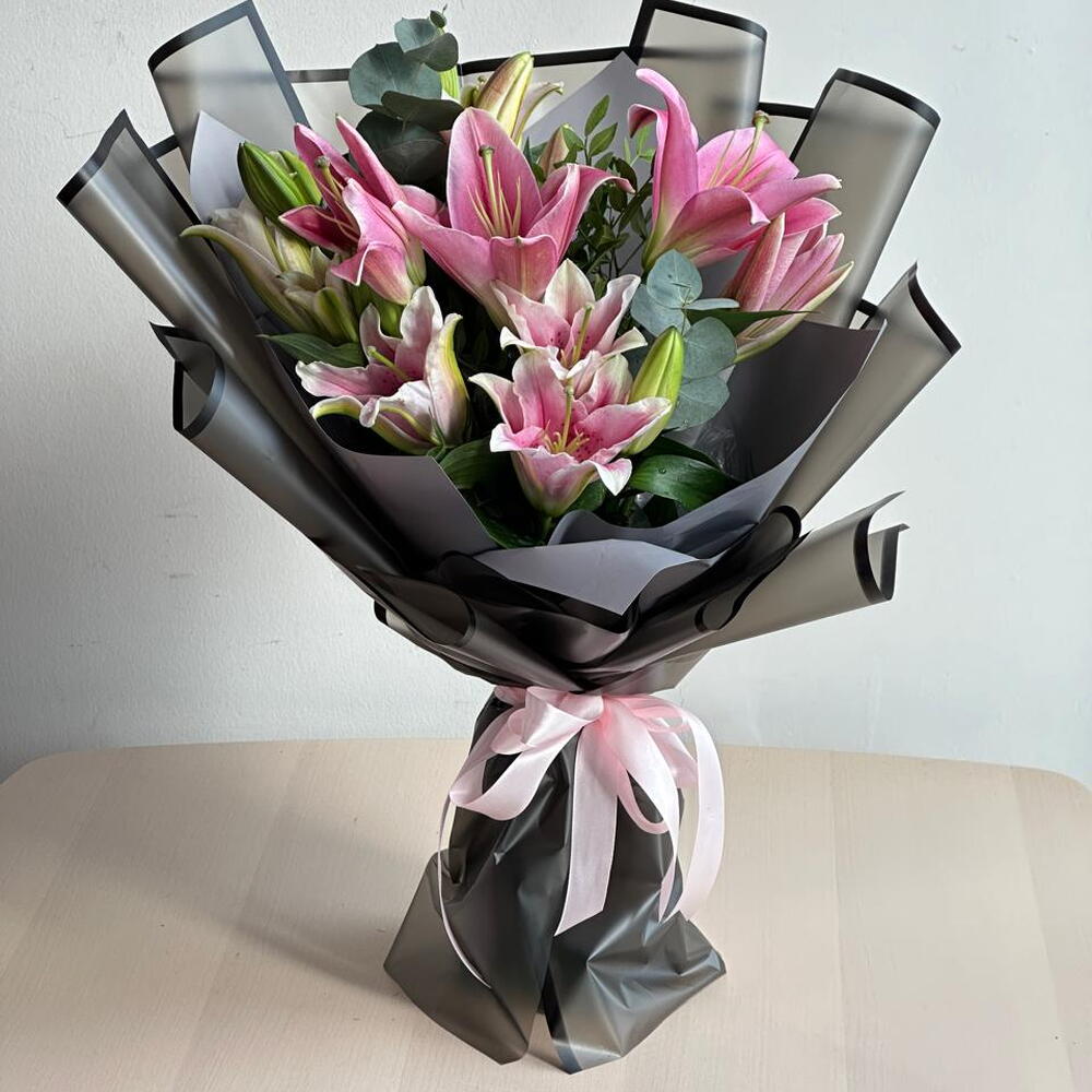 Pembe Lilyum Buketi